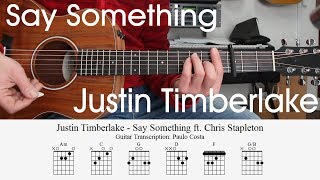 Video thumbnail of "Justin Timberlake - Say Something - Guitar Lesson, Chords, How to play, Tutorial"