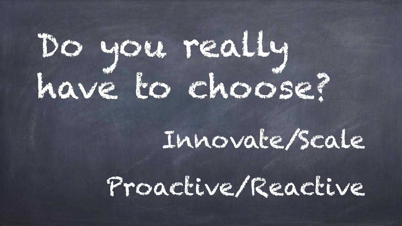 How Visionary/Innovators can get proactive.