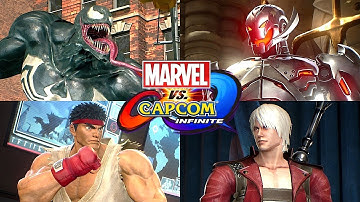 Marvel vs Capcom Infinite - All Character Intros (4K 60FPS)