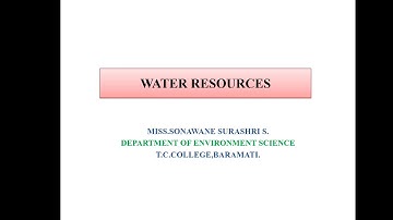 Water resources (EVS-2301)