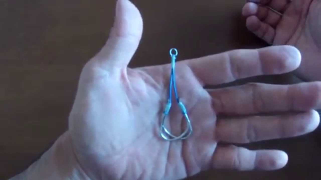 Assembling double hook for slow pitch jigging with bobbin tool YouTube