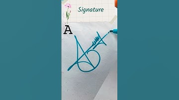 How to draw A signature 😱 #howtosign #viralsignature #stylishsignature #reels 💙