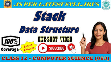 🔥 Stack Data Structure in One Shot | Class 12 CS (083) | Complete Lecture with Examples 🔥