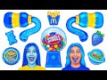 Tantangan Makanan Biru | Pertempuran Makanan Multi DO Challenge