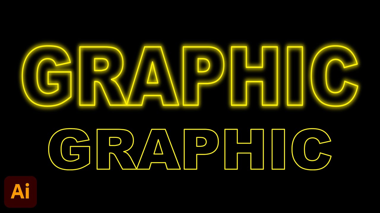 How to create Neon/Glow Text Effect - Illustrator Tutorials - YouTube