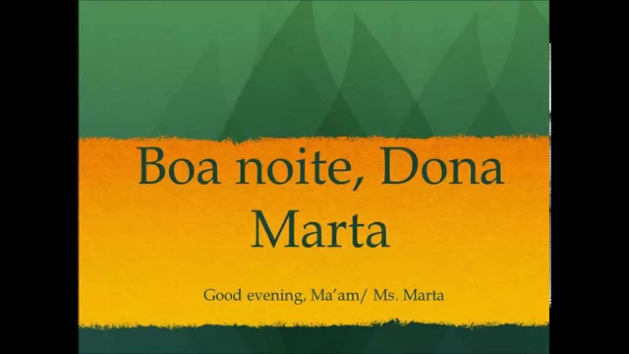 Buenas noches in portuguese