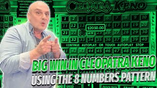 Adam Session Cleopatra Keno using the 8 Numbers Pattern