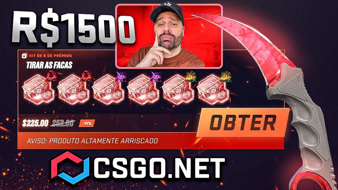 Testei o KIT DIÁRIO TIRAR AS FACAS no CSGONET de R$1.500! Será que deu bom?