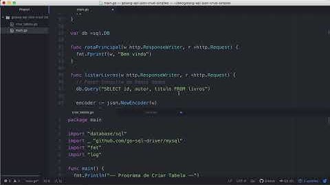 0016-34 Começo da Consulta de MySQL SELECT ... FROM em Golang