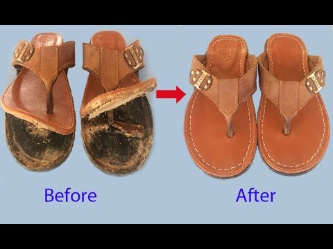 How To Sew Broken Shoes Very Easy, Hand Sew Old Shoes 2017