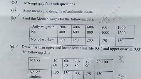Q3 Statistics Maths Paper Solution 2023 Mumbai University IDOL20 marks fy bcom maths sem 1 NEP