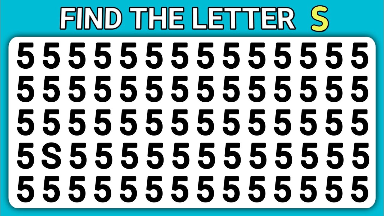 Find The Odd One Out | Number and letter edition | Find the difference ...