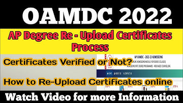 OAMDC 2022 Certificate Re Upload Process | How to re Upload Certificates in OAMDC 2022 | OAMDC 2022