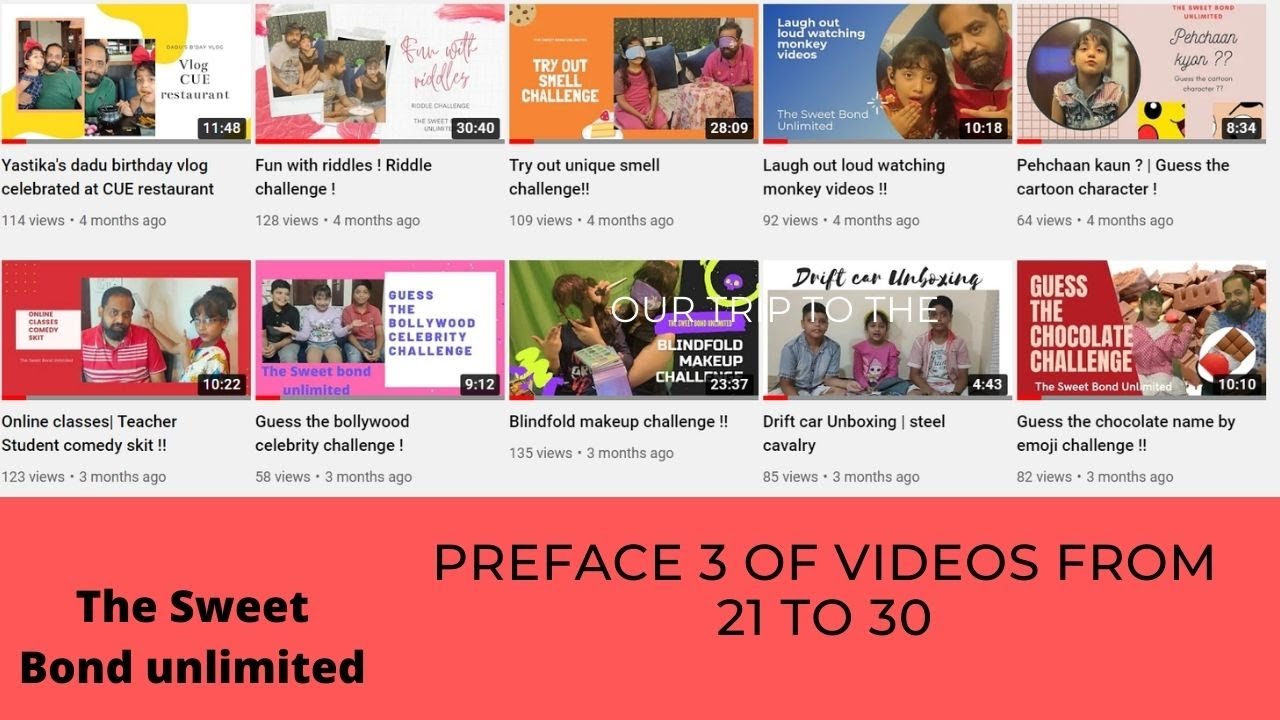Preface 3 of videos 21 to 30 - YouTube