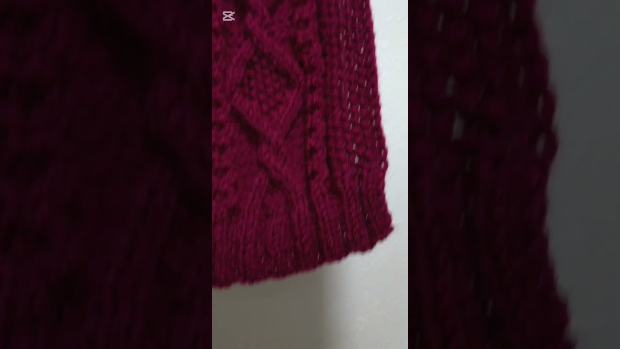 最近編んだマフラー #ハンドメイド #棒針 #アラン模様 - YouTube