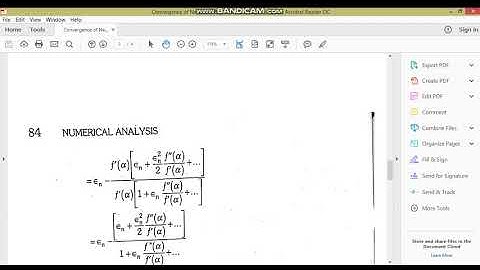 Order of Convergence of Newton