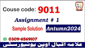 Aiou 9011 assignment 1 Autumn 2024 solutions   @picksPK
