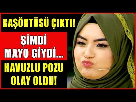 Hanife Gürdal Başı Açık Havuzda Poz Verdi Olay Oldu! Takipçilerini Çıldırttı...