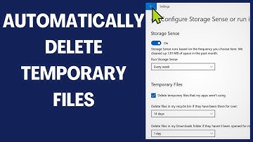 Automatically Delete Temporary Files | Junk Files | Cache Files | temp and history folders