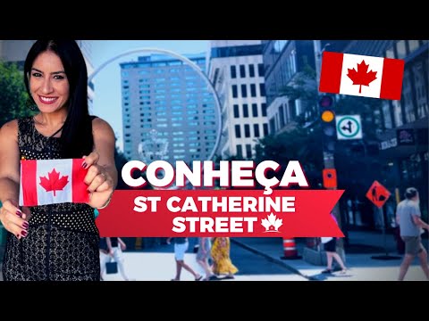 Vídeo: Rua Sainte-Catherine em Montreal