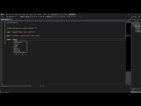 Make a simple robot barista, Visuals Studio python tutorial