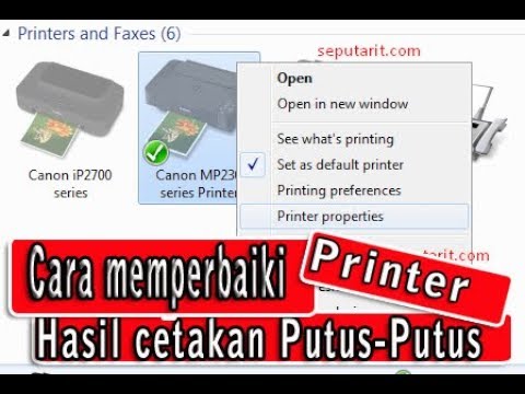 Cara Memperbaiki Hasil Cetakan Printer Putus Putus Youtube