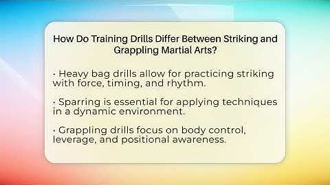 How Do Training Drills Differ Between Striking and Grappling Martial Arts? - Fighting Arts Lab