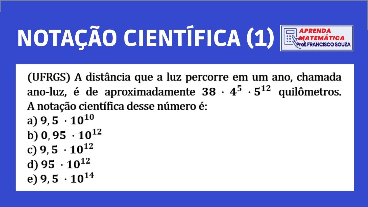 Notação Científica - Matemática & Afins