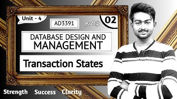 Transaction States in Tamil | Database Design and Management in Tamil | AD3391 in Tamil | Unit 4