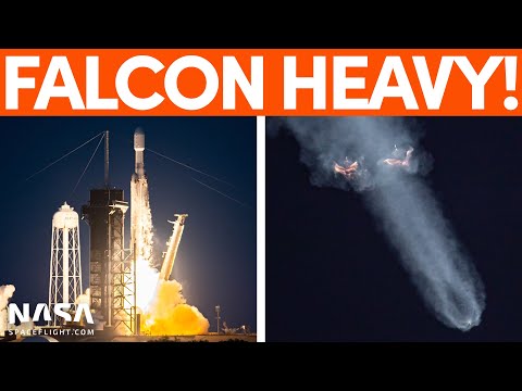 Beautiful Sunset Launch for SpaceX Falcon Heavy / USSF-67