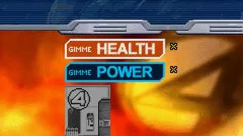 Cheat Menu - Fantastic 4 - Flame on (U) (GBA)