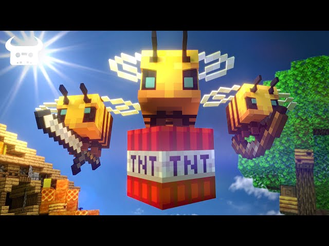 MINECRAFT BEES RAP | Busy Buzzy Bees | Animated Music Video class=