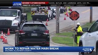 Work to repair water main break in Baldwin Borough underway