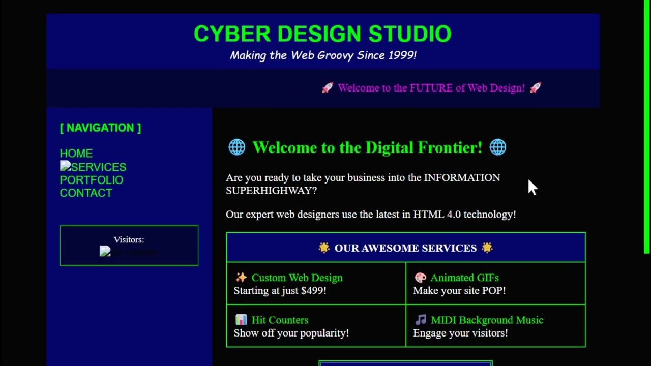 🌀 I Built a Retro 90s Website — No JS, No Frameworks, Just Pure HTML Vibes 💾