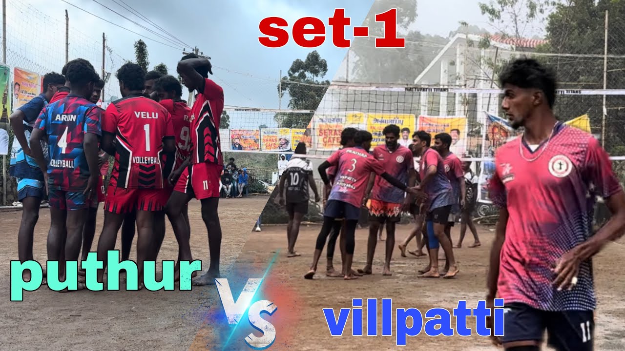 First semi set-1🥵Vilpatty vs Puththur-B💥Fire Match🔥#viral#volleyball#libero#sports#love #trending 