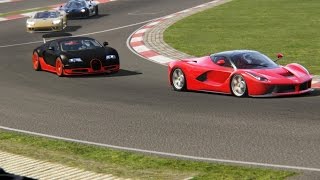 Battle Bugatti Veyron Super Sport vs Ferrari LaFerrari Racing at Nurburgring-Nordschleife screenshot 5