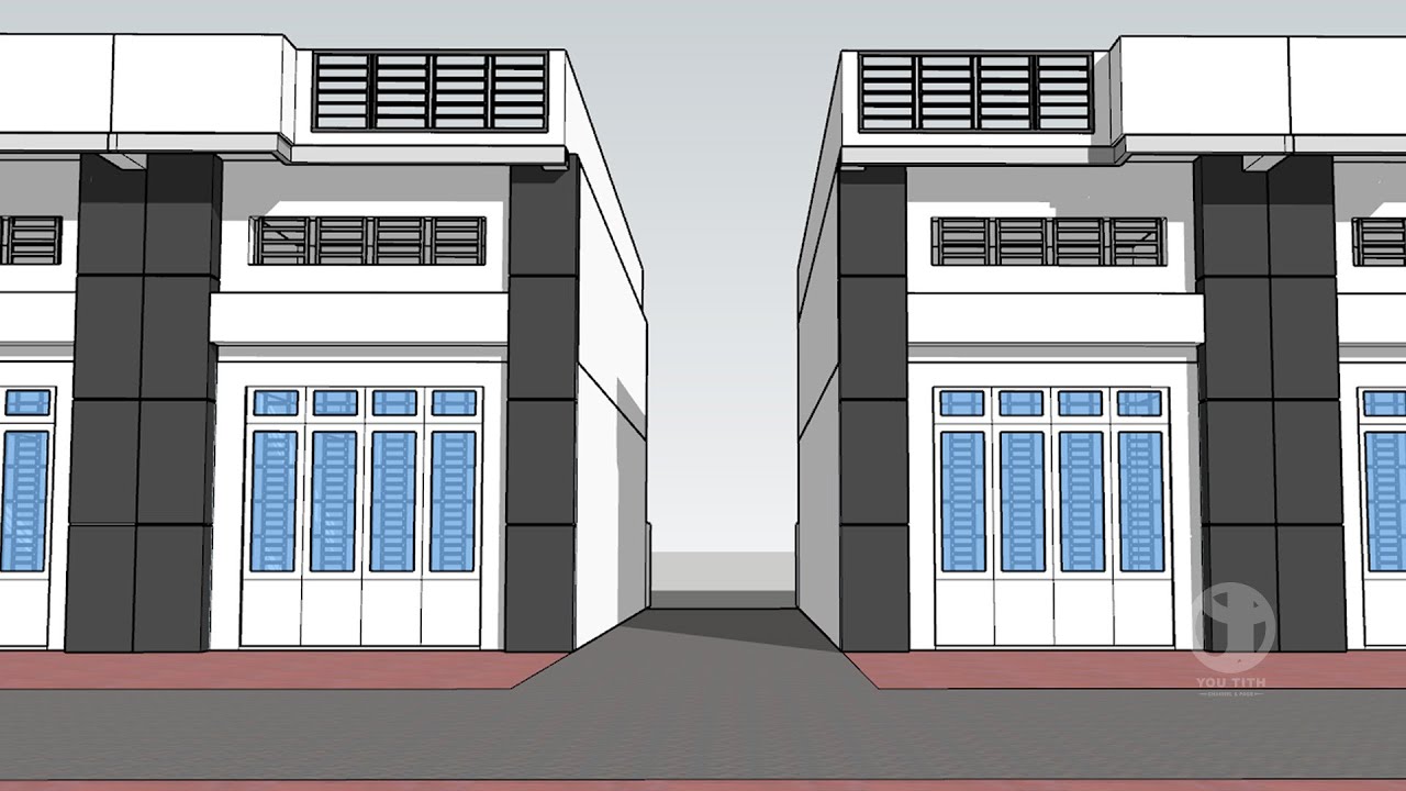 SketchUp Tutorial House Design Part-2 With Youtith - YouTube