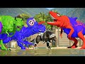 King Shark Spiderman vs Venom, Hulk, Batman, Superman, Super Hero Dinosaurs Battle in JWE