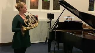 11 7 21 Offertory for FUMC Downers Grove: Vocalise, Sarah Younker, horn; Pattie Barnes, piano