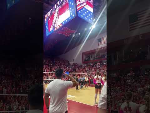 Collin Wyler National Anthem Nebraska Volleyball 
