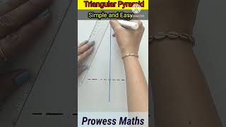 Triangular Pyramid कैसे बनाए | Simple & Easy |#pyramid #mathshorts #viralfeed #shortsfeed #3dshapes