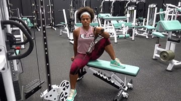 External Rotation - Elbow on Knee - Low Pulley - One-Arm