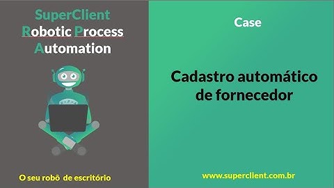 Automatizando Cadastro de Fornecedor