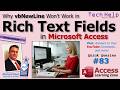 Why vbNewLine Doesn't Work in Microsoft Access Rich Text Fields And the Simple Fix - QQ #83