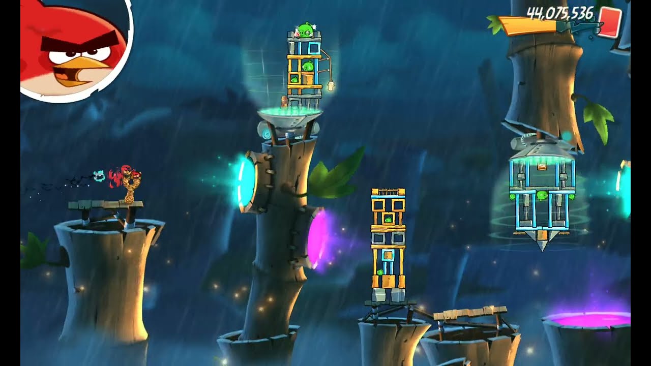 Unlock Levels 517-520 Boss King Pig Angry Birds 2 Bamboo Forest Gravity Grove Part 6 