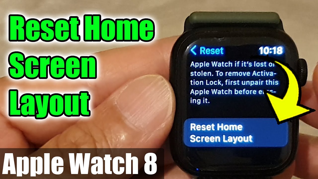 How To Reset The Home Screen Layout On Apple Watch 8 WatchOS 9 YouTube