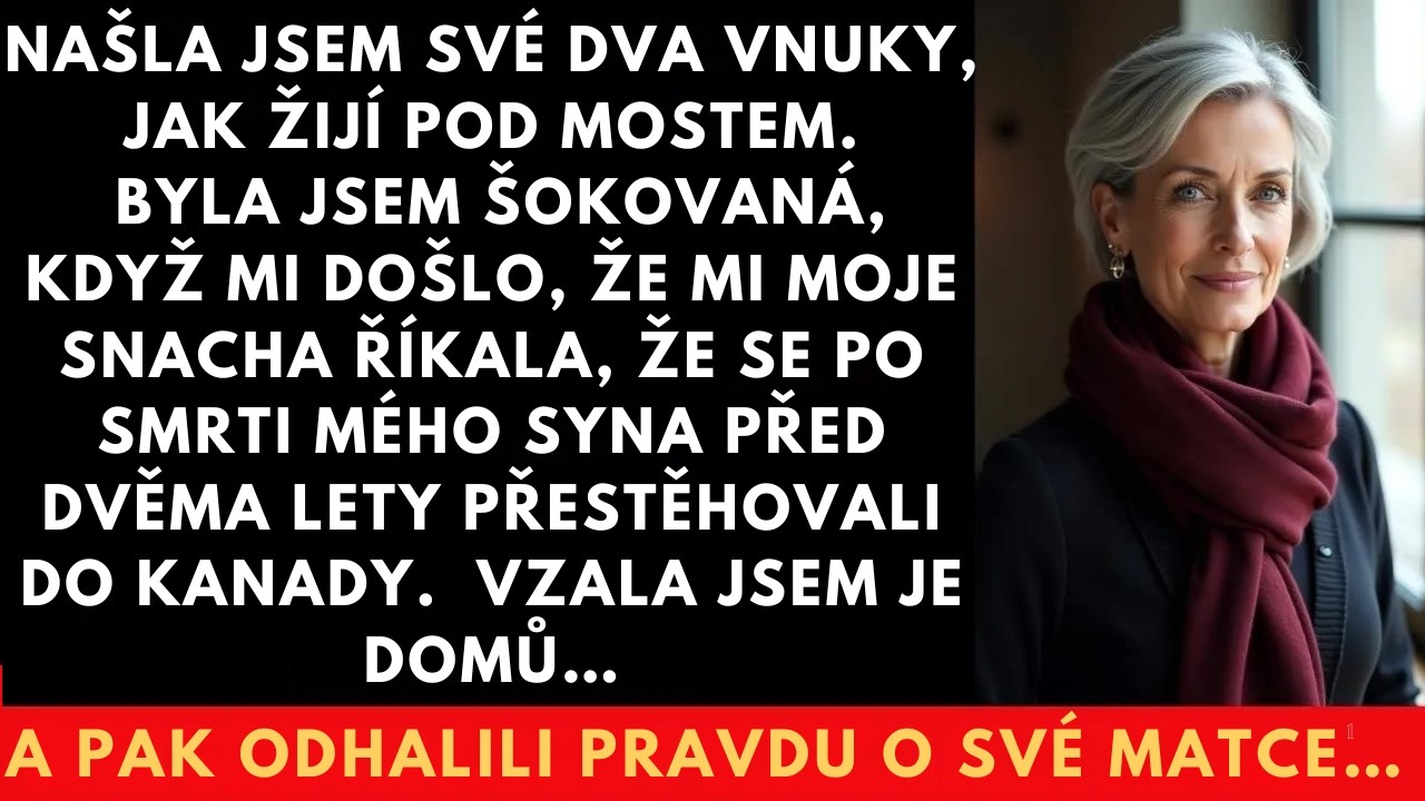 Venku se rozpoutala bouřka, když jsem zastavila u starého mostu. Déšť bušil do střechy auta, a pak jsem je uviděla – dvě malé postavy schoulené pod betonovou klenbou, přitisknuté ke studené zdi....