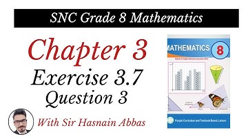 math class 8 new book exercise 3.7 Question 3 full SNC | finding surface area and volume of shapes