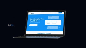 Saas Landing Page Template Animated Teaser Render