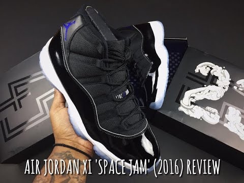 jordan 11 space jam on feet